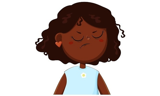 EPS 해외이미지 캐릭터 디자인 여자 딸 감정 얼굴 어린이 일러스트 스트레스 사람 검은색 슬픔 분노 짜증 표현 만화 피부 나쁜 고립 공격적 부정적 벡터 해외202309 해외일러스트 일러캐릭터 컬러 컨셉 가족 신체부위 파일형식