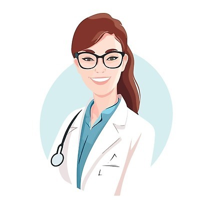 EPS 해외이미지 여자 일러스트 청진기 한명 상반신 성인 의사 성인여자한명만 안경낌 해외202309 해외일러스트 1 안경 의료기기 사람 의료진 여자한명만 성인여자만 파일형식 벡터