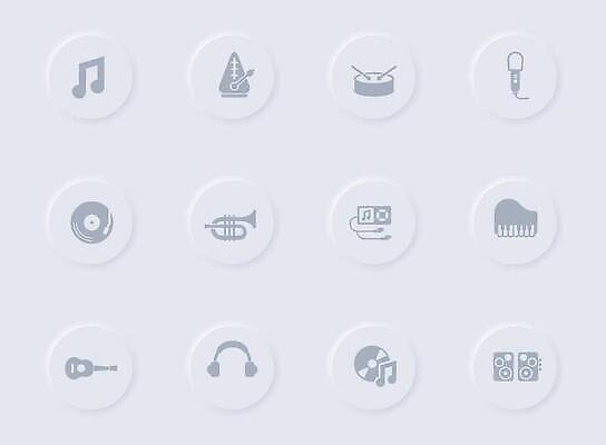 EPS 해외이미지 접시 디자인 음악 이어폰 일러스트 노래 뿔 그림자 미술 빛 픽토그램 쪽지 웹 음악가 회색 기타 디스크 원형 피아노 심볼 마이크 사인 드럼 고무 비닐 오케스트라 UI 구성 플레이어 벡터 해외202309 해외일러스트 도형 직업 식기 컬러 음향기기 인터넷 재질 현악기 문화예술 타악기 악단 건반악기 질병 파일형식