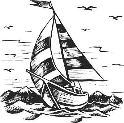 EPS 해외이미지 선 바다 요트 일러스트 조류 사람없음 깃발 돛단배 스케치 돛 해외202309 해외일러스트 동물 배_교통 미술 파일형식 벡터