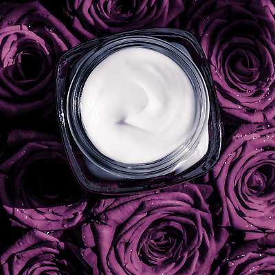 포토 JPG 해외이미지 근접촬영 사람없음 하이앵글 장미 고급 피부관리 스킨케어 기초화장품 보라색배경 수분크림 해외202309 해외포토 꽃 뷰포인트 백그라운드 컨셉 뷰티 보라색 화장품 파일형식