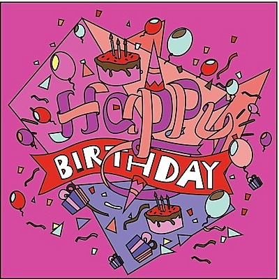 EPS 해외이미지 일러스트 폭죽 타이포그라피 사람없음 선물상자 컬러풀 생일케이크 꽃가루 생일축하 풍선 레터링 해외202309 해외일러스트 문자 컬러 선물 상자 케이크 축하 생일 가루 파일형식 벡터