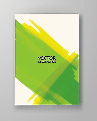 EPS 해외이미지 템플릿 디자인 배너 포스터 종이 백그라운드 일러스트 벽지 수채화 미술 사람없음 그래픽 장식 초록색 노란색 페인트 얼룩 그림 캔버스 페이지 엘리먼트 해외202004 해외일러스트 컬러 문화예술 파일형식 벡터