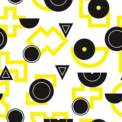 EPS 해외이미지 모양 디자인 선 백그라운드 패턴 일러스트 추상 사람없음 그래픽 노란색 검은색 원형 플랫 기하학 팝 스타일 멤피스디자인 해외202004 해외일러스트 도형 컬러 무늬 파일형식 벡터