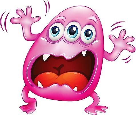 EPS 해외이미지 캐릭터 분홍색 일러스트 사람없음 놀람 몬스터 해외202004 해외일러스트 일러캐릭터 감정 컬러 표정 파일형식 벡터