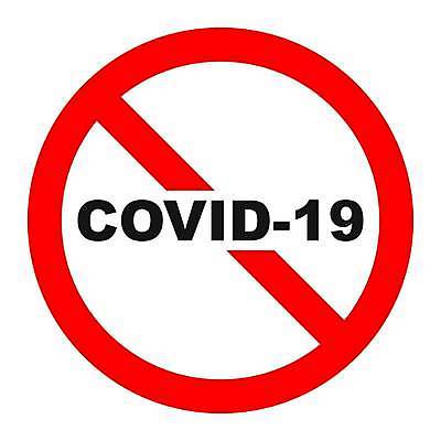 EPS 해외이미지 일러스트 경고 사람없음 빨간색 픽토그램 금지 위험 심볼 코로나바이러스 해외202309 해외일러스트 컬러 컨셉 바이러스 파일형식 벡터