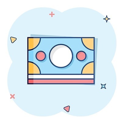 EPS 해외이미지 하늘색 지폐 일러스트 사람없음 반짝임 심볼 심플 해외202309 해외일러스트 돈 모션 파란색 파일형식 벡터