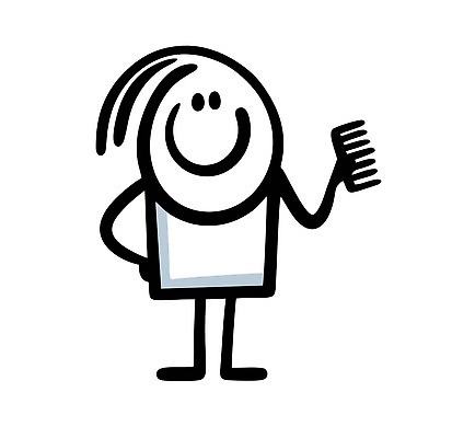 EPS 해외이미지 헤어스타일 인물캐릭터 허리손 일러스트 한명 들기 사람 머리빗 낙서 심플 해외202309 해외일러스트 일러캐릭터 캐릭터 1 포즈 모션 미용용품 파일형식 벡터