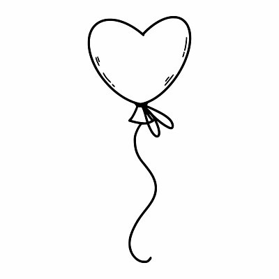 EPS 해외이미지 디자인 선 결혼 일러스트 발렌타인데이 사랑 그래픽 장식 낙서 스케치 심볼 오브젝트 사인 엽서 윤곽 풍선 엘리먼트 벡터 해외202309 해외일러스트 감정 데이이벤트 미술 이벤트 편지 파일형식