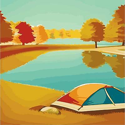 EPS 해외이미지 나무 여행 일러스트 산 텐트 사람없음 캠핑 캠핑장 해외202309 해외일러스트 식물 레저 캠핑도구 파일형식 벡터