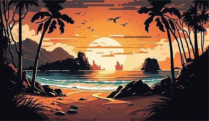 EPS 해외이미지 나무 디자인 배너 실루엣 포스터 바다 일러스트 자연 벽지 추상 휴가 미술 그래픽 물 햇빛 파티 일출 맑음 일몰 새벽 수확 덮개 저녁 휴양지 복고 하와이 심플 엽서 발리 인도네시아 천국 스카이라인 그런지 스리랑카 이국적 파라다이스 수평선 미니멀리스트 해외202309 해외일러스트 자연요소 식물 아시아 섬 무늬 농업 날씨 문화예술 촬영기법 이벤트 태양 노을 미국 장소 뚜껑 야간 편지 생태계 파일형식 벡터