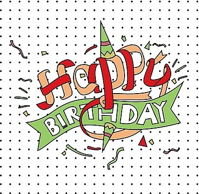 EPS 해외이미지 일러스트 폭죽 타이포그라피 사람없음 컬러풀 꽃가루 생일축하 레터링 해외202309 해외일러스트 문자 컬러 축하 생일 가루 파일형식 벡터