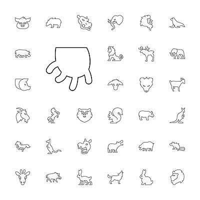 EPS 해외이미지 동물 디자인 실루엣 야생동물 백그라운드 일러스트 곰 포유류 아프리카 자연 염소 코끼리 동물원 미술 그래픽 세트 농장 검은색 흰색 토끼 돼지 쥐 사자 물개 만화 기린 심볼 사파리 사인 다람쥐 하마 캥거루 젖 늑대 고립 엘리먼트 벡터 해외202309 해외일러스트 나라 컬러 농업 문화예술 촬영기법 반려동물 바다동물 설치류 생태계 파일형식