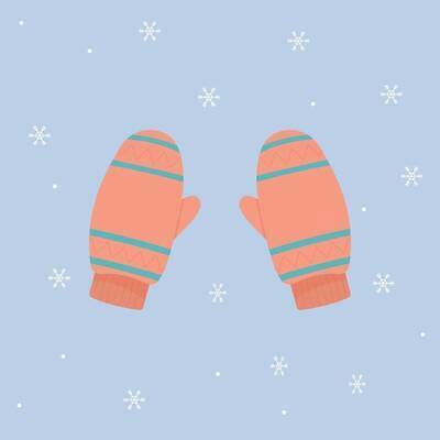EPS 해외이미지 옷 계절 장갑 크리스마스 겨울 일러스트 날씨 휴가 새해 따뜻함 유행 냉동 추위 가을 축하 눈송이 뜨개질 플랫 12월 연도 벡터 손모아장갑 해외202309 해외일러스트 잡화 기념일 컨셉 눈_날씨 취미 날짜 파일형식
