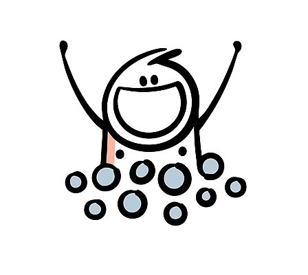 EPS 해외이미지 인물캐릭터 일러스트 한명 사람 목욕 거품 만세 낙서 심플 해외202309 해외일러스트 일러캐릭터 캐릭터 1 모션 청결 파일형식 벡터