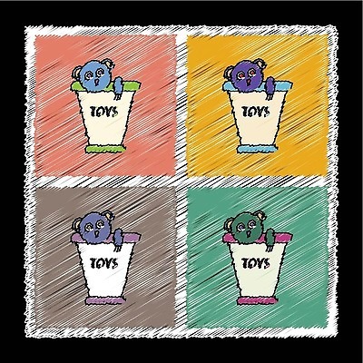 EPS 해외이미지 동물 행복 어린이 일러스트 곰 포유류 포옹 털 사랑 세트 장난감 꿈 자녀 아기 잠 플랫 달콤 부드러움 폭식 스타일 해외202309 해외일러스트 감정 안기 사람 감각 맛 파일형식 벡터 컨셉 모션