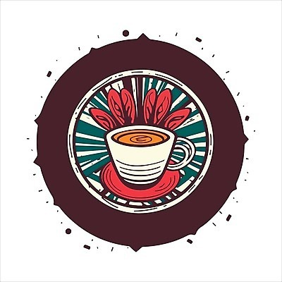 EPS 해외이미지 커피 일러스트 사람없음 커피잔 심볼 해외202309 해외일러스트 음료 잔 파일형식 벡터