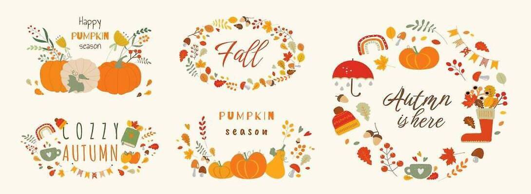 EPS 해외이미지 나무 디자인 계절 컬러 무지개 단풍 잎 오렌지 일러스트 우산 텍스트 자연 호박 휴식 부츠 미술 목재 그래픽 장식 빨간색 세트 컬러풀 뷰티 노란색 머그컵 가을 황금 숲 9월 11월 만화 수집 그림 10월 엘리먼트 스타일 벡터 해외202309 해외일러스트 자연요소 식물 신발 컨셉 채소 과일 재료 문화예술 컵 날짜 생태계 파일형식