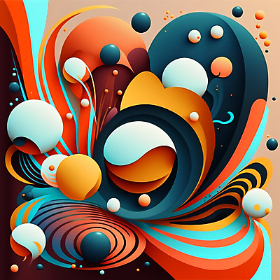 JPG 해외이미지 디자인 예술 선 일러스트 추상 미래 사람없음 컬러풀 원형 화려 입체 기하학 해외202309 해외일러스트 도형 컬러 컨셉 무늬 파일형식