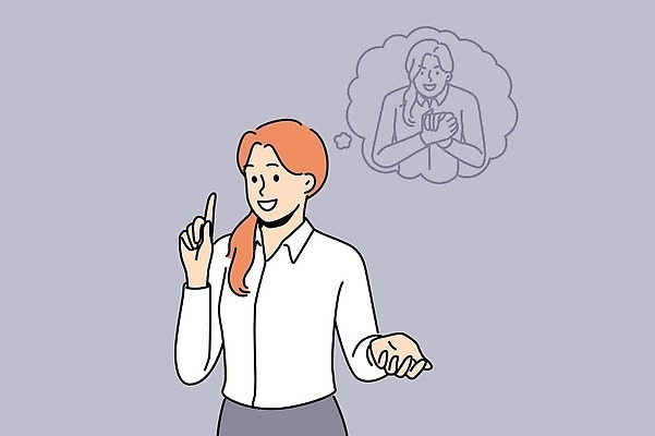 EPS 해외이미지 여자 와이셔츠 생각 일러스트 비즈니스 한명 손짓 상반신 성인 나쁜 사기꾼 성인여자한명만 해외202309 해외일러스트 1 셔츠 모션 사람 여자한명만 성인여자만 파일형식 벡터