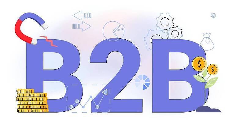 EPS 해외이미지 식물 영어 일러스트 비즈니스 그래프 사람없음 파란색 동전 톱니바퀴 자석 동전탑 해외202309 해외일러스트 B2B 문자 컬러 돈 쌓기 파일형식 벡터