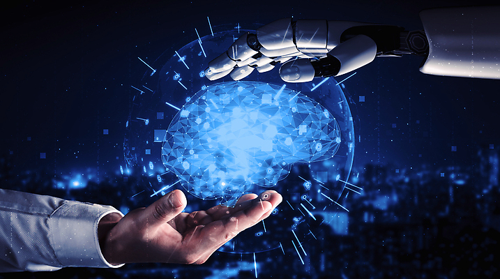 포토 해외이미지 손 비즈니스 미래 들기 신체부위 파란색 스크린 기계 도시 로봇 뇌 AI_인공지능 해외202309 해외포토 AI파일 컬러 컨셉 모션 사람 파일형식 벡터