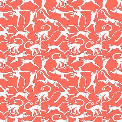 EPS 해외이미지 동물 아시아 분홍색 패턴 오렌지 일러스트 자연 동물원 유행 원숭이 직물 화려 산호 숲 타일 리빙 삼림지대 반복 해외202309 해외일러스트 나라 컬러 컨셉 무늬 과일 포유류 자포동물 생태계 파일형식 벡터