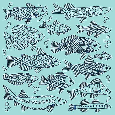 EPS 해외이미지 동물 손 디자인 야생동물 선 바다 백그라운드 일러스트 자연 낚시 어류 미술 그래픽 장식 물 파란색 세트 수중 낙서 만화 스케치 수집 해산물 그림 수족관 고립 벡터 해외202309 해외일러스트 자연요소 컬러 레저 문화예술 신체부위 수중동물 생태계 파일형식