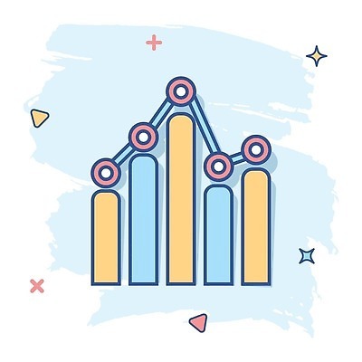 EPS 해외이미지 선 하늘색 일러스트 그래프 사람없음 반짝임 심볼 심플 해외202309 해외일러스트 모션 파란색 파일형식 벡터