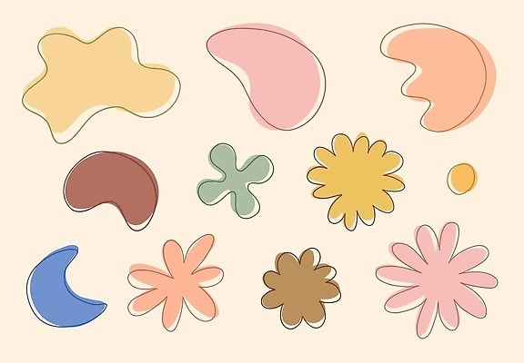 EPS 해외이미지 클립아트 모양 손 디자인 꽃 선 백그라운드 일러스트 미술 그래픽 세트 컬러풀 달 덧셈 심볼 유기농 고립 엘리먼트 벡터 해외202309 해외일러스트 자연요소 식물 웰빙 컬러 문화예술 신체부위 수학 파일형식