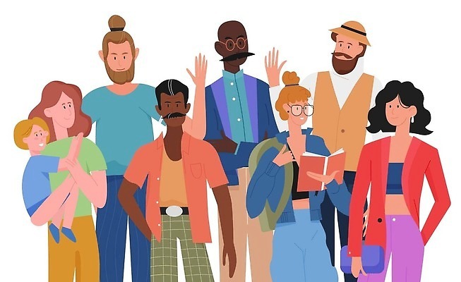 EPS 해외이미지 캐릭터 학생 여자 할아버지 남자 행복 어린이 컨셉 일러스트 배낭 가족 엄마 수염 함께함 서기 사람 소년 책 친구 유행 검은색 흰색 비즈니스맨 사회 그룹 아빠 플랫 군중 만화 다문화 세대 고립 소셜 옛날 인구 벡터 해외202309 해외일러스트 일러캐릭터 노년 감정 컬러 가방 비즈니스 관계 모션 직장인 사회이슈 공동체 파일형식