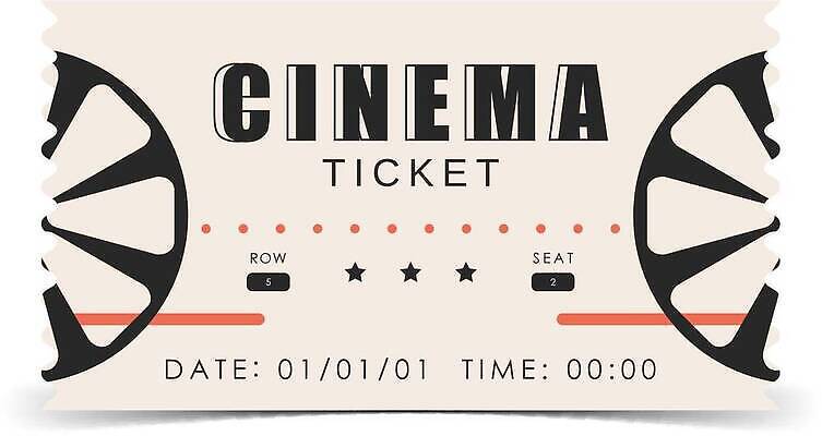EPS 해외이미지 일러스트 타이포그라피 사람없음 티켓 극장 영화 쿠폰 초대 해외202309 해외일러스트 문자 문화예술 파일형식 벡터