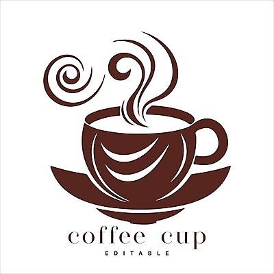 EPS 해외이미지 커피 일러스트 사람없음 커피잔 심볼 해외202309 해외일러스트 음료 잔 파일형식 벡터