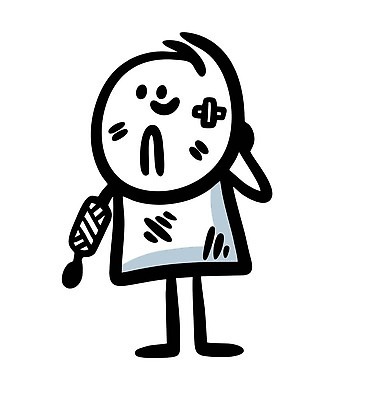 EPS 해외이미지 인물캐릭터 일러스트 한명 사람 고통 낙서 상처 심플 붕대 해외202309 해외일러스트 일러캐릭터 캐릭터 1 감정 파일형식 벡터