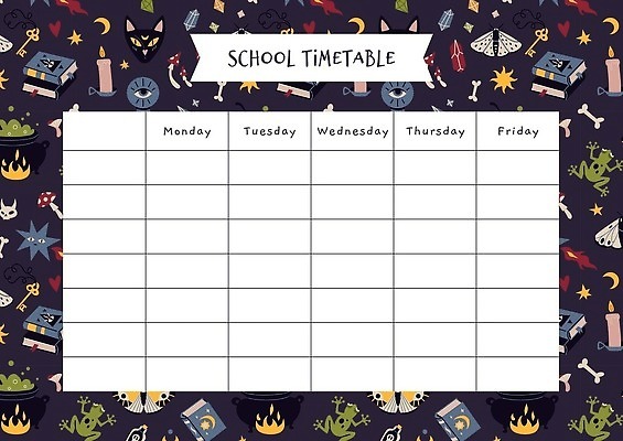 EPS 해외이미지 템플릿 디자인 교육 어린이 백그라운드 일러스트 학교 수업 개구리 가로 유행 검은색 할로윈 수확 달력 마법사 마술사 일주일 플랫 시간표 신비 시원함 만화 마녀 심플 손그림 마법 시트 나방 스칸디나비아 조언 목차 벡터 해외202309 해외일러스트 컬러 곤충 컨셉 농업 양서류 사람 마술 계획 파일형식