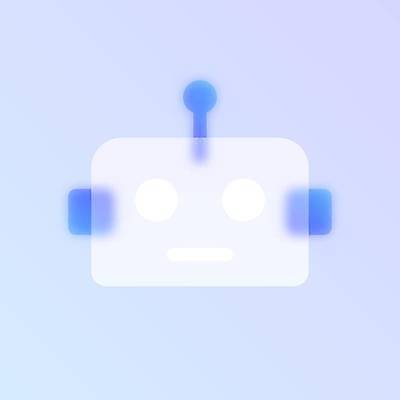 EPS 해외이미지 일러스트 사람없음 파란색 투명 로봇 글래스모피즘 AI_인공지능 해외202309 해외일러스트 디자인 컬러 파일형식 벡터