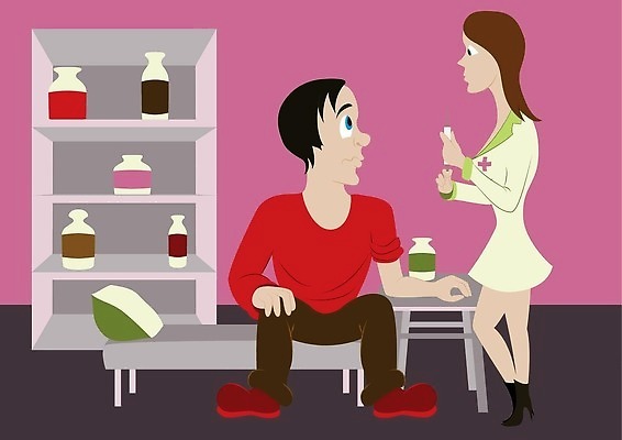 EPS 해외이미지 손 여자 어린이 일러스트 건강 병원 주사기 사람 치료 약 고통 환자 간호사 의사 보호 만화 주사약 팔 돌봄 백신 인슐린 해외202309 해외일러스트 감정 컨셉 의학 의료기기 모션 신체부위 의료진 파일형식 벡터 직업