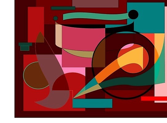 EPS 해외이미지 모양 템플릿 디자인 선 백그라운드 일러스트 추상 미래 미술 그래픽 빨간색 초록색 파란색 컬러풀 우주 디지털 희망 화가 기하학 구성 스타일 벡터 해외202309 해외일러스트 직업 감정 컬러 컨셉 무늬 문화예술 파일형식