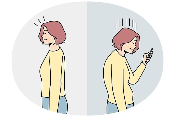 EPS 해외이미지 캐릭터 여자 포즈 신체 일러스트 근육 건강 서기 사람 성인 치료 스마트폰 핸드폰 약 걷기 고통 최고 비교 선택 결과 만화 척추 그림 긍정 윤곽 위치 목 문제 나쁜 물리치료 부정적 요통 잘못 트러블 해로움 벡터 해외202309 해외일러스트 일러캐릭터 감정 컨셉 의학 모션 뼈 신체부위 전자제품 스마트기기 허리통증 파일형식