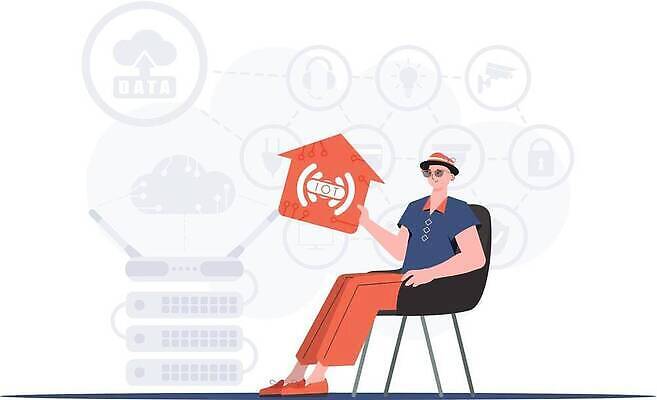 EPS 해외이미지 전신 남자 의자 일러스트 한명 들기 앉기 성인 선글라스 사물인터넷 성인남자한명만 집모양 해외202309 해외일러스트 모양 1 안경 가구 모션 정보기술 사람 남자한명만 성인남자만 파일형식 벡터