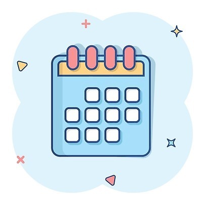 EPS 해외이미지 하늘색 일러스트 사람없음 반짝임 달력 심볼 심플 해외202309 해외일러스트 모션 파란색 파일형식 벡터