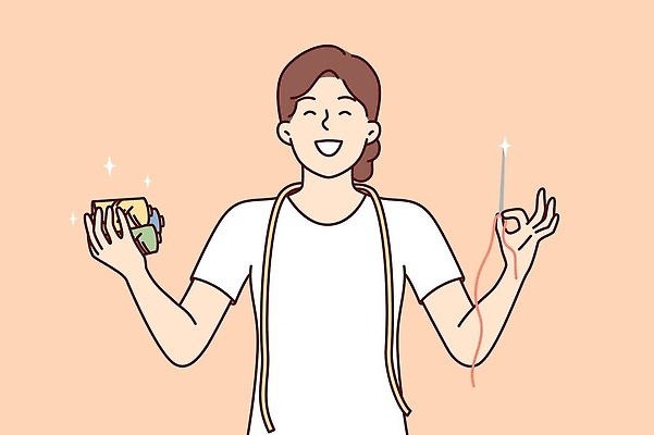 EPS 해외이미지 백인 직업 1 손 드레스 옷 여자 행복 산업 일러스트 비즈니스 줄자 미소 사람 성인 취미 유행 공구 직물 면 업무 바늘 작업실 플랫 실 제조 바느질 디자이너 천 측정 날카로움 테이프 자수 수공예 DIY 재단 재단사 스타일 벡터 해외202309 해외일러스트 서양인 감정 문구용품 표정 자 신체부위 도구 작업 공예 파일형식