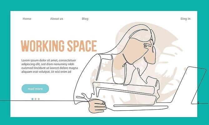 EPS 해외이미지 여자 일러스트 비즈니스 한명 성인 비즈니스우먼 성인여자한명만 코워킹스페이스 해외202309 해외일러스트 1 사람 직장인 여자한명만 성인여자만 파일형식 벡터 공유경제