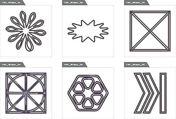 EPS 해외이미지 디자인 꽃 화살표 일러스트 추상 사람없음 그래픽 세트 사각형 검은색 라인아트 기하학 해외202309 해외일러스트 도형 식물 선 컬러 무늬 파일형식 벡터