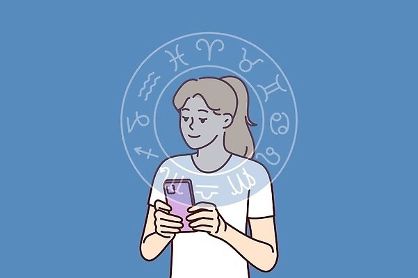 EPS 해외이미지 여자 행복 컨셉 인터넷 일러스트 모바일 미래 서기 미소 사람 동양인 스마트폰 핸드폰 달력 달 바퀴 재산 예측 신비 사이버 읽기 사인 점성술 마법 온라인 고립 미신 신앙심 환상 벡터 해외202309 해외일러스트 자연요소 감정 모션 표정 인종 금융 전자제품 스마트기기 파일형식 경제