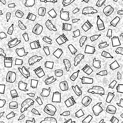 EPS 해외이미지 커피 음료 음식 백그라운드 패턴 일러스트 자동차 샌드위치 육류 미술 세트 식당 검은색 저녁식사 주스 카페 햄버거 흰색 뜨거움 맛 아침식사 낙서 폐기물 만화 먹기 속도 메뉴 질감 콜라 토스트 튜브 핫도그 성분 프랑스어 점심식사 고립 소다 자동 치즈버거 해로움 벡터 반복 맛있는 해외202309 해외일러스트 문자 빵 육상교통 컬러 컨셉 무늬 식재료 모션 문화예술 패스트푸드 상점 식사 쓰레기 탄산음료 파일형식