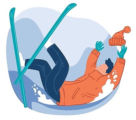 EPS 해외이미지 전신 남자 겨울 일러스트 스키 한명 성인 눕기 손들기 추위 눈 스키복 넘어짐 성인남자한명만 해외202309 해외일러스트 자연요소 1 옷 계절 모션 날씨 겨울스포츠 사람 남자한명만 성인남자만 파일형식 벡터