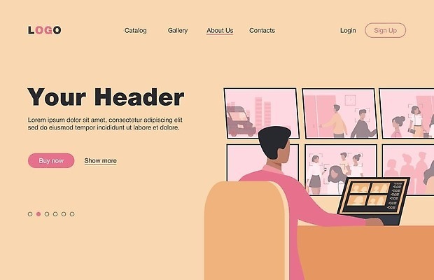 EPS 해외이미지 직업 캐릭터 남자 일러스트 노동자 경비 안전 사람 앉기 컴퓨터 카메라 스크린 모니터 어둠 전시 방 관찰 업무 판넬 센터 플랫 경찰 만화 도둑 예방 보안 감시 시스템 동영상 사생활 스파이 장교 제어 탐지 터미널 벡터 해외202309 해외일러스트 일러캐릭터 모션 전자제품 작업 보호 범죄인 파일형식