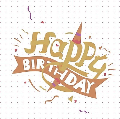 EPS 해외이미지 일러스트 폭죽 타이포그라피 사람없음 컬러풀 꽃가루 생일축하 레터링 해외202309 해외일러스트 문자 컬러 축하 생일 가루 파일형식 벡터