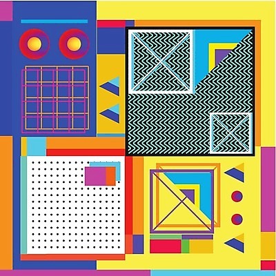 EPS 해외이미지 백그라운드 패턴 일러스트 추상 사람없음 컬러풀 사각형 물방울무늬 정사각형 기하학 멤피스디자인 해외202309 해외일러스트 도형 디자인 컬러 무늬 파일형식 벡터